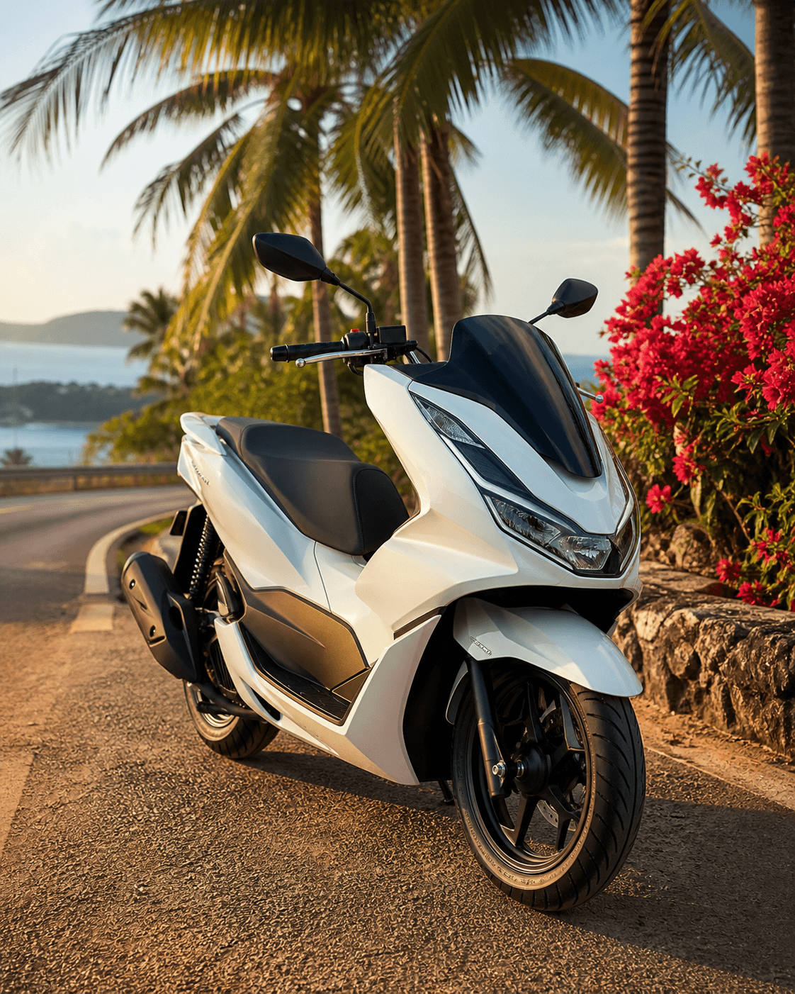 Honda PCX на солнечной дороге Пхукета